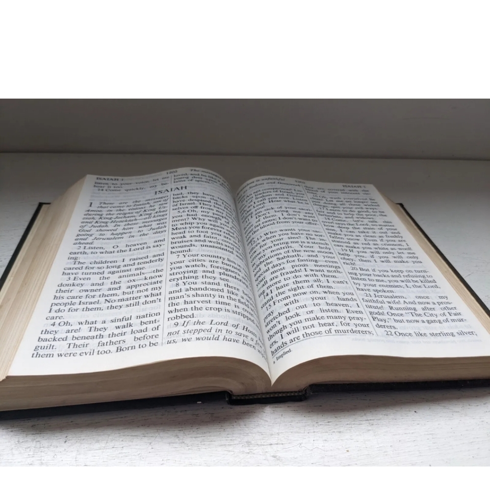 The Living Bible Giant Print Edition 1984 Hardcover Vintage - Picture 7 of 10